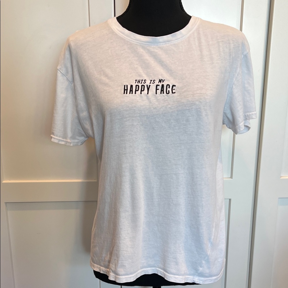 “This is my Happy Face” White Tee S